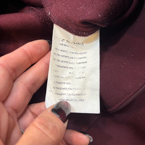 Ladies Club Monaco‎ Brand Burgundy Rounded Hem Trouser Pants Size 2 Cropped - Picture 11 of 14
